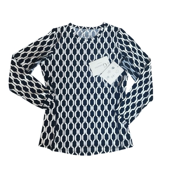 G Lifestyle Long Sleeve Crew Golf Top - Picture 5 of 7